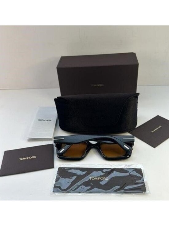 - ?- New Authentic Tom Ford Esme FT1157 01E Black Yellow main image 4
